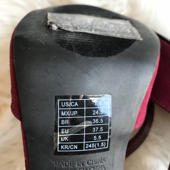 Forever 21 Burgundy Heels Pumps Size 7.5 EUC - Picture 8 of 8